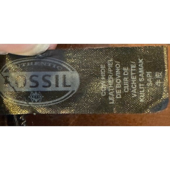 Fossil Genuine Leather Crossbody Bag Brown Soft Cowhide Purse Minimalist Travel - Picture 4 of 12